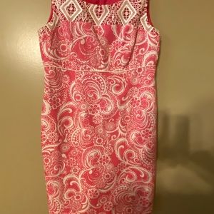 Alex Marie pink & white mini dress size 10Petite